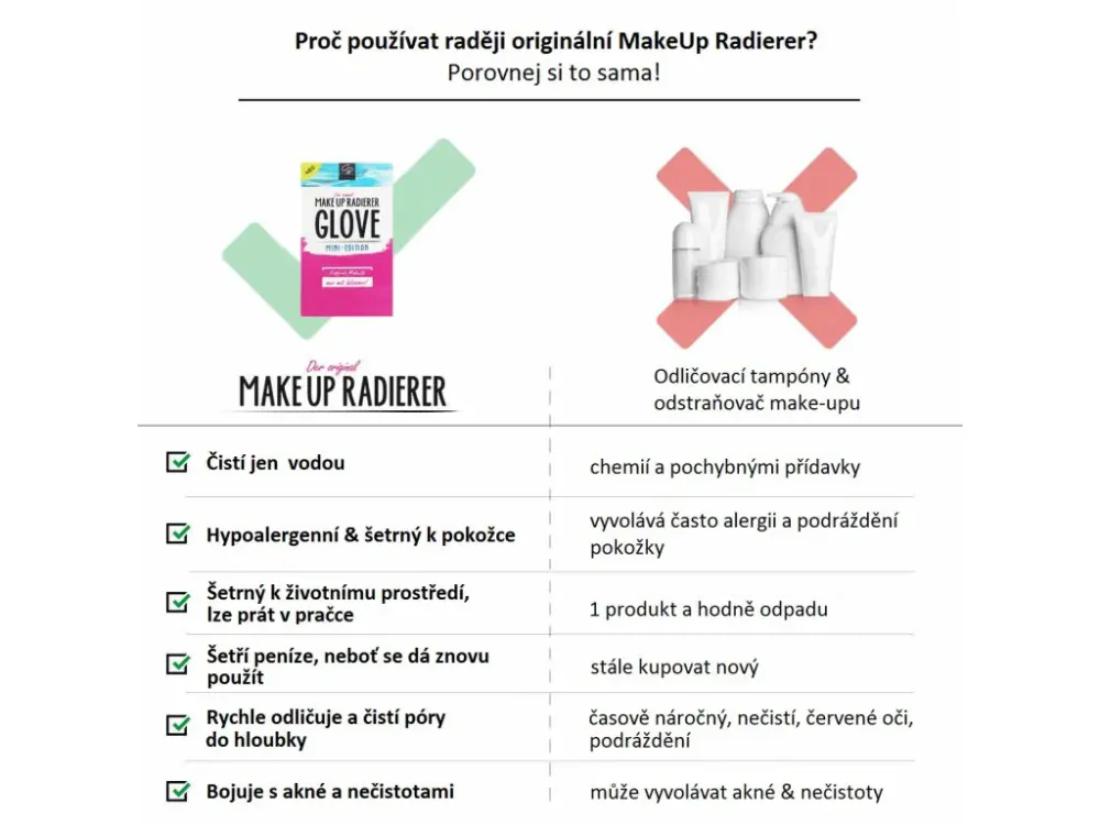 Make Up Radierer - odličovací polštářek - RŮŽOVÝ
